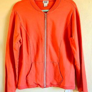 Women's Coral Color Sweatshirt - Leon Levin - Size L - Made in China